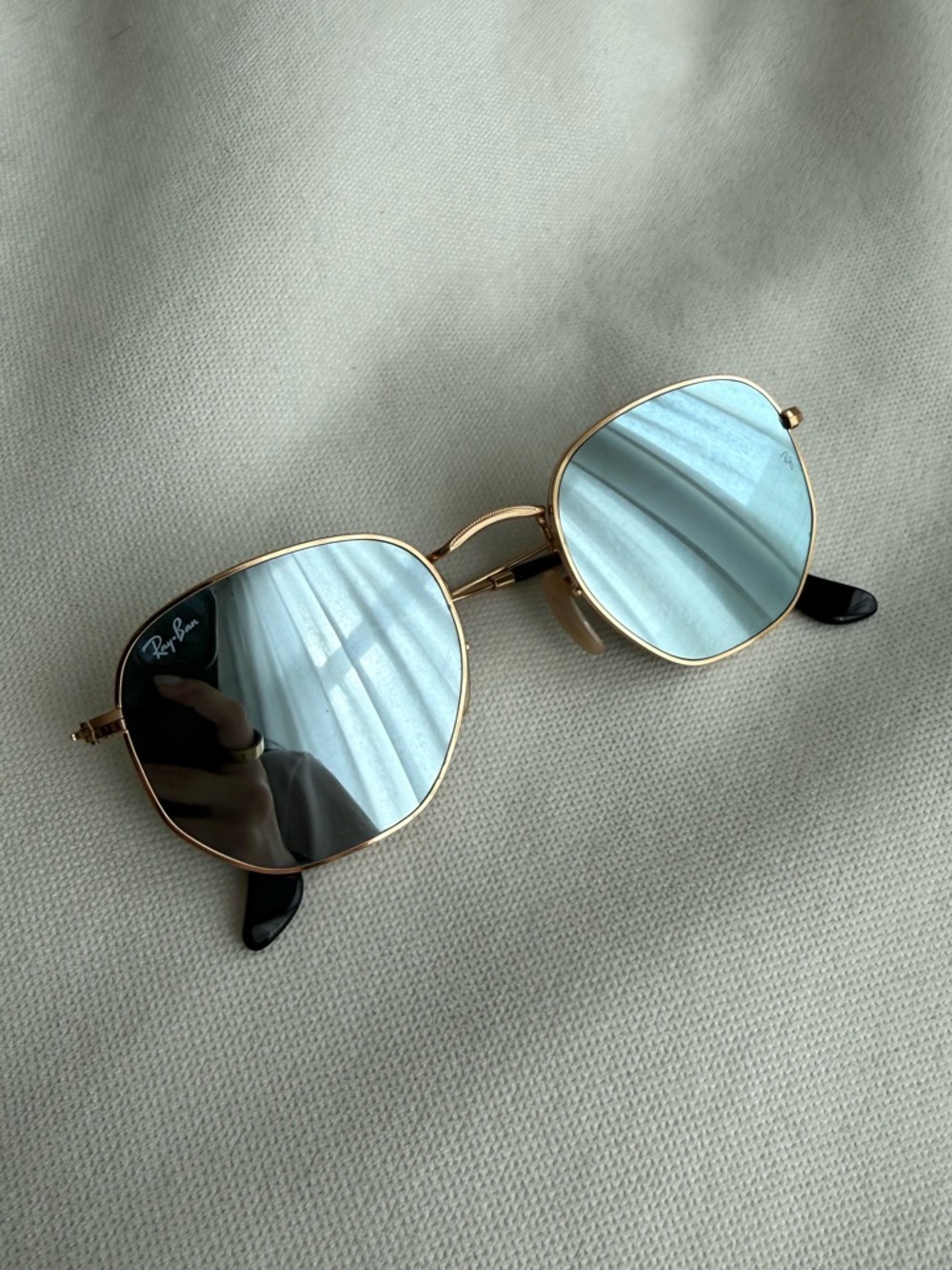 Ray-Ban Hexagonal Flat Lenses Blue Mirrored